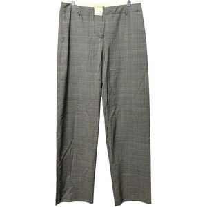 HANNOH WESSEL Wool Plaid Straight Leg Pants 42